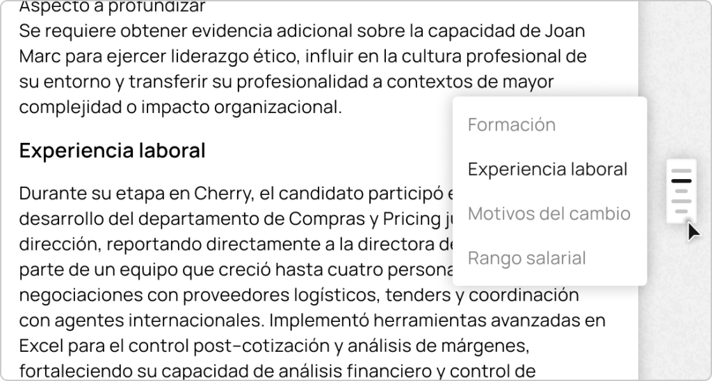 informes de seleccion de personal